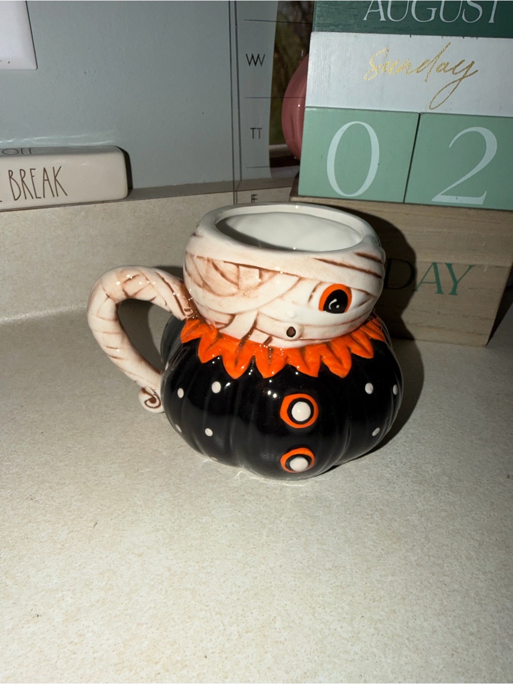 Johanna Parker Halloween mummy mug